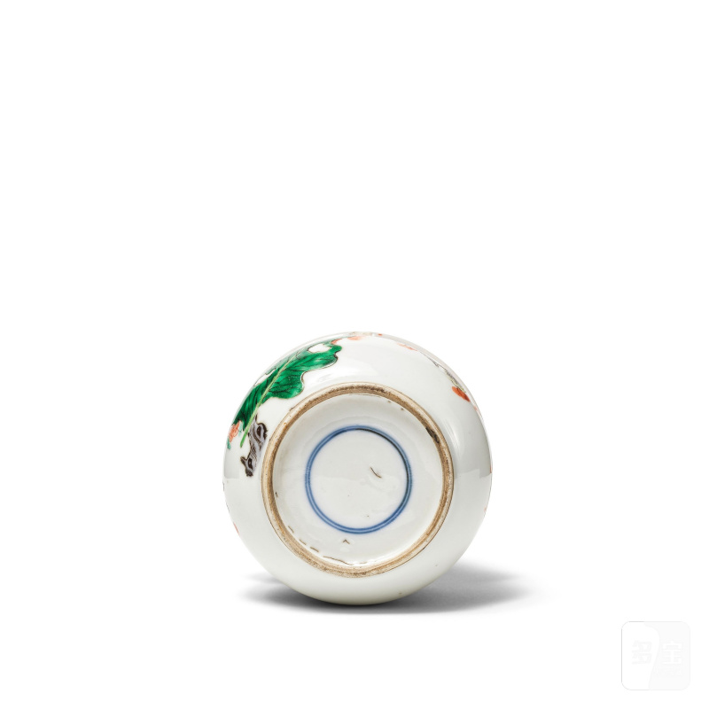 清康熙 五彩花鳥圖瓶 | PETIT VASE EN PORCELAINE DE LA FAMILLE VERTE - 图5